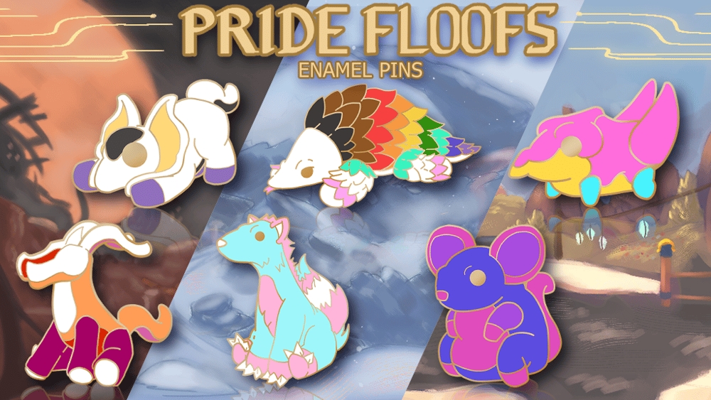 Image of [PRE-ORDER] Pride Floof Pins