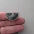 Sterling Silver and Blue Sapphire Tabby Cat Necklace Image 2