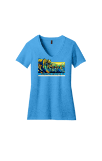 Image 1 of "Hope for Ukraine" Ladies V-Neck Tee - Supports Children in Crisis