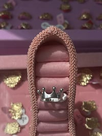 Crown silver ring