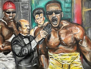 HULK HOGAN....   ORIGINAL PAINTING 30x38"