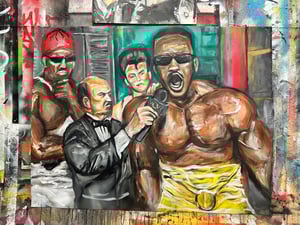 HULK HOGAN....   ORIGINAL PAINTING 30x38"