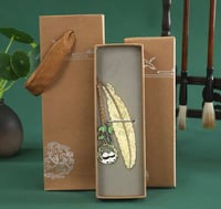 Image 1 of Panda & Feather Metal Bookmark – East Meets West Elegance