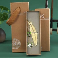Image 3 of Panda & Feather Metal Bookmark – East Meets West Elegance