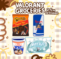 Image 2 of (PRE-ORDER) VALORANT GROCERIES KEYCHAINS
