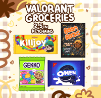 Image 3 of (PRE-ORDER) VALORANT GROCERIES KEYCHAINS