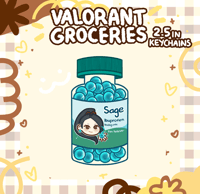 Image 4 of (PRE-ORDER) VALORANT GROCERIES KEYCHAINS