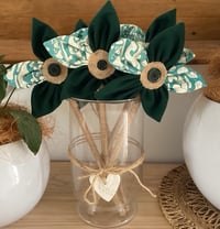 Image 1 of Memory Flowers custom created from stunning linen suit and floral shirt