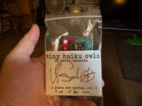 Image 1 of Kevin Seconds - Tiny Haiku Owls / 3-Piece Micro Art Set Series, Vol. 1 / #20 of 30 