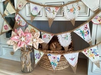 Image 2 of Memory Flowers & Memory Bunting created from a stunning collection of Doilies and tops
