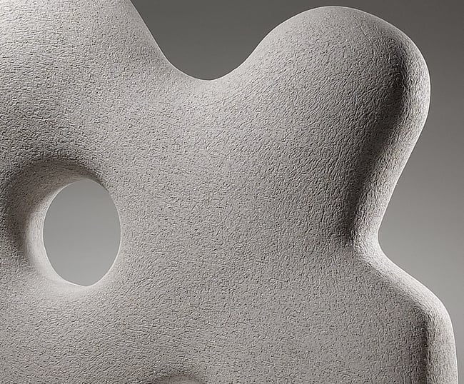 Threshold - Hand-Built Grey Ceramic Sculpture