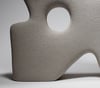 Threshold - Hand-Built Grey Ceramic Sculpture