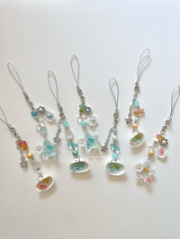 Image 1 of clam shell pond phone charms