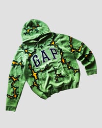 Image 2 of 1 OF 1 REWORKED GAP MATCHA CRACKY HOODIE SIZE L