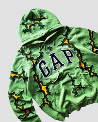 Image 5 of 1 OF 1 REWORKED GAP MATCHA CRACKY HOODIE SIZE L