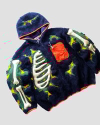 Image 3 of REWORKED CRACKY 3D PUFF SKELETON SHERA JACKET SIZE XL