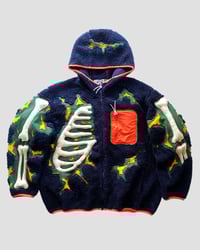 Image 1 of REWORKED CRACKY 3D PUFF SKELETON SHERA JACKET SIZE XL