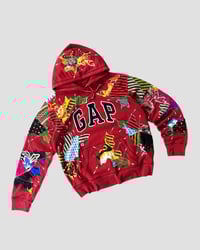 Image 2 of 1 OF 1 REWORKED GAP BATIK PATCHWORKS HOODIE SIZE  XL