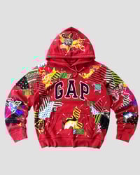 Image 1 of 1 OF 1 REWORKED GAP BATIK PATCHWORKS HOODIE SIZE  XL
