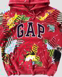 Image 6 of 1 OF 1 REWORKED GAP BATIK PATCHWORKS HOODIE SIZE  XL