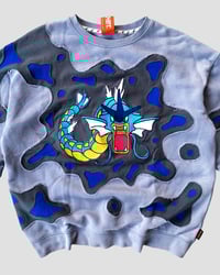 Image 3 of 1 OF 1 REWORKED GYARADOS EMBROIDERY SPLASH SWEATSHIRTS SIZE M