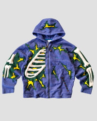 Image 1 of 1 OF 1 CRACKY 3D PUFF SKELETON FLEECE JACKET SIZE L