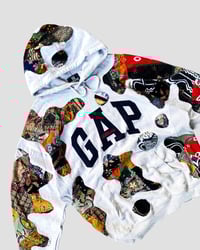 Image 3 of 1 OF 1 REWORKED GAP BATIK PATCHWORKS HOODIE SIZE XL
