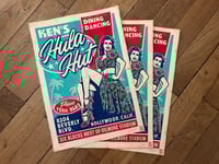 Image 1 of Ken's Hula Hut Club Linocut Print  FREE SHIPPING