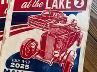 Image 2 of Hullabaloo at the Lake Linocut Print FREE SHIPPING