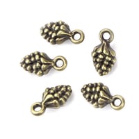 Image 2 of Pine Cone Charms Antique Bronze Nature Inspired Pinecone Pendants 13x7mm 10 pcs F382A