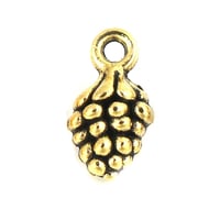 Image 1 of Pine Cone Charms Antique Gold Nature Inspired Pinecone Pendants 13x7mm 10 pcs F160B
