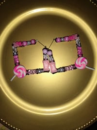 Image 1 of Candy Girl Custom Bamboo Earrings 