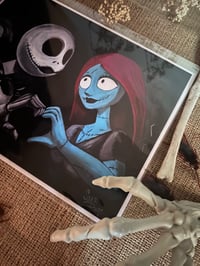 Image 2 of 8.5”x11” Jack and Sally Art Print
