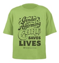 Gender Affirming Care Saves Lives (Green Cloud Shirt)