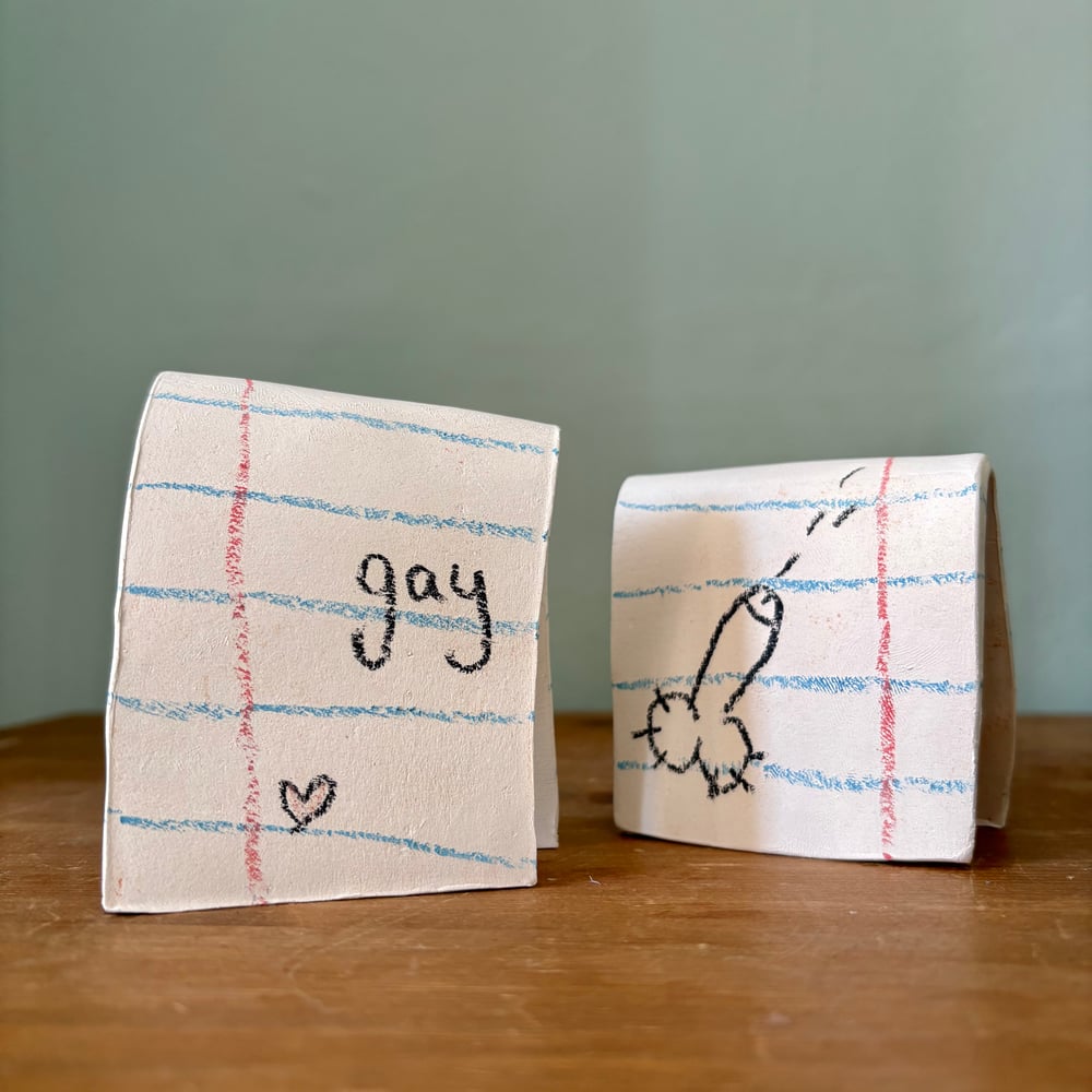 Image of Gay ceramic card 