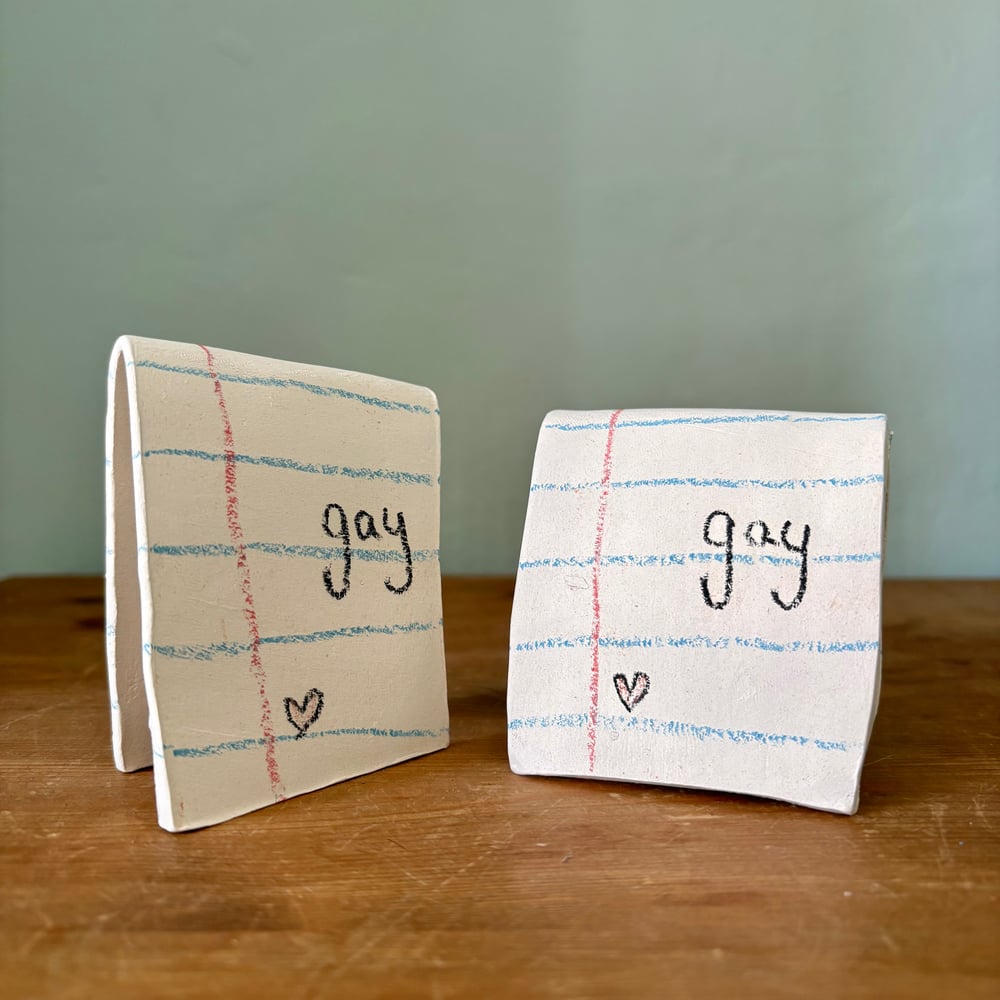 Image of Gay ceramic card