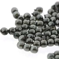 Hematite Czech Glass Round Pearl Beads 2mm Approx. 150 beads F162B
