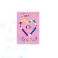 Image 2 of Mini carte : Love is colorblind