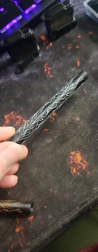 Image 4 of Snuff Tube - Portable Powder Straw (V4) with either custom text, or Elvish patterns!