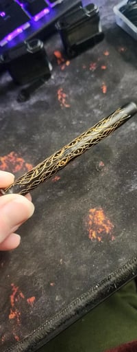 Image 5 of Snuff Tube - Portable Powder Straw (V4) with either custom text, or Elvish patterns!