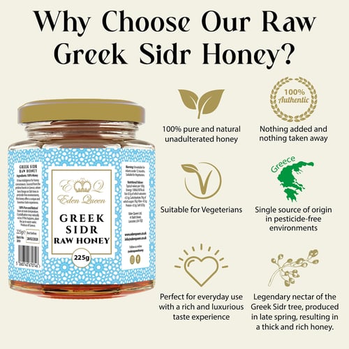 Image of Raw Greek Sidr Honey (225grams)