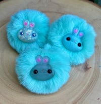 Image 3 of Floof Bunny Keychain Aqua