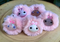 Image 4 of Floof Bunny Keychain Pink