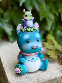 Image 2 of Koroqi and PupPup Large Original Sculpture (blue)