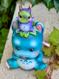 Image 4 of Koroqi and PupPup Large Original Sculpture (blue)