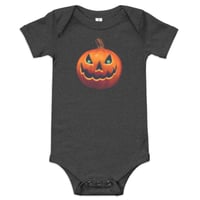 Image 8 of Baby Short Sleeve Onesie - Classic Jack O Lantern