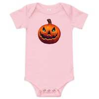 Image 6 of Baby Short Sleeve Onesie - Classic Jack O Lantern