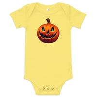Image 1 of Baby Short Sleeve Onesie - Classic Jack O Lantern