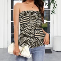 Image 2 of Women's Hawaiian Tribal Sovereign Print Long Tube Top