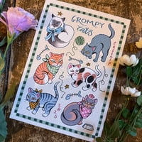 A4 Grompy Cats Print